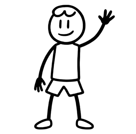 Pol, Gabriel's animated character, waving